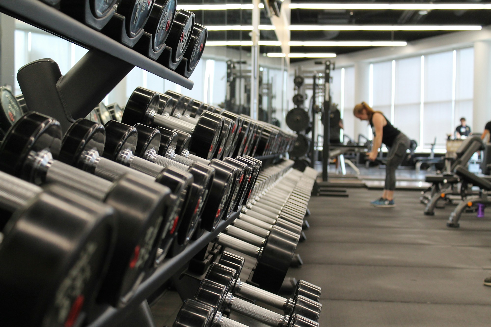 Illustrative training space and gym equipment