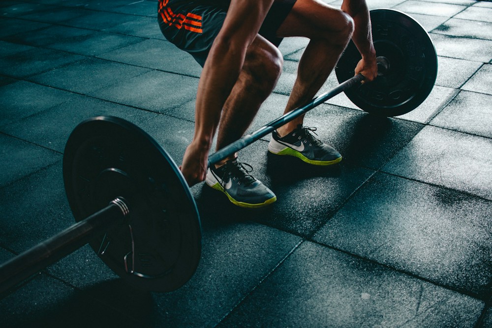 Athlete preparing for strength training